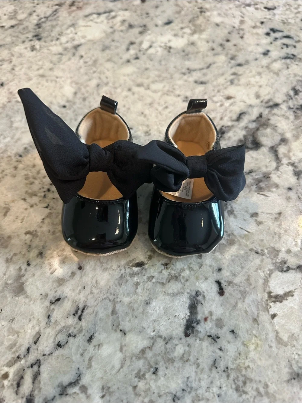 Classic Black Patent Kids Bow Mary Jane Shoes